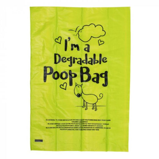 Degradable Poop Bags - 15 Pack, 1 Roll